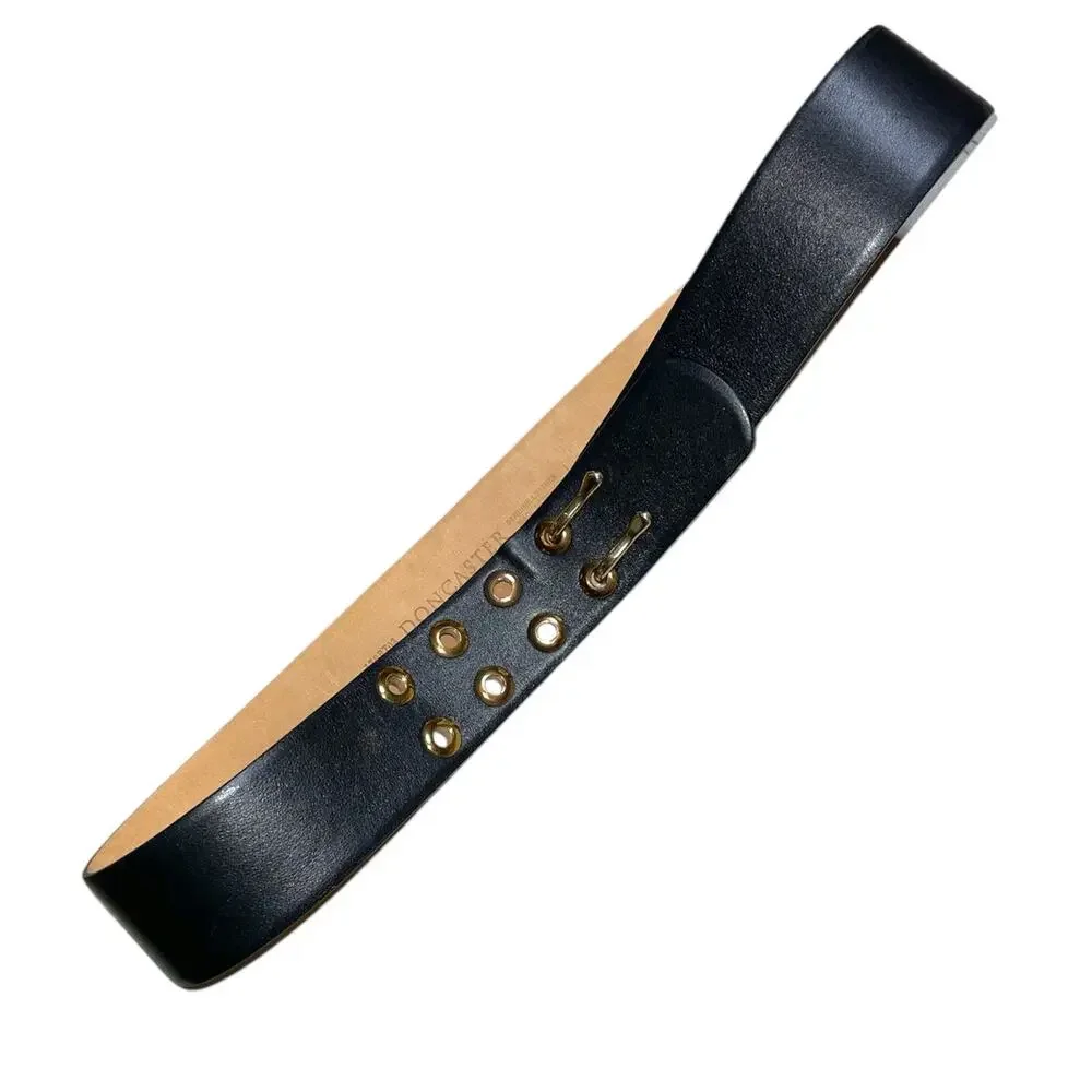 Doncaster Chocolate Brown with Gold tone Grommets Leather Belt